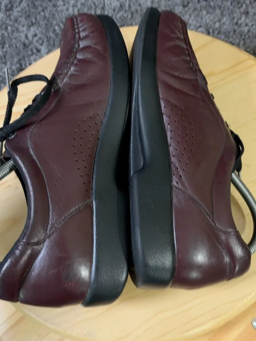 SAS Take Time Shoes Mens Size 9 Burgundy Lace Up Casual Orthopedic Made in USA
